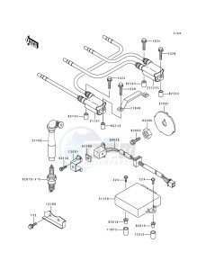 ZX 1100 F [GPZ 1100 ABS] (F1) [GPZ 1100 ABS] drawing IGNITION SYSTEM