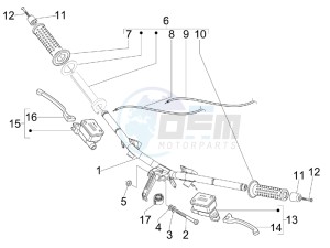 GTS 300 ie ABS Super (APAC) drawing Handlebars - Master cil.