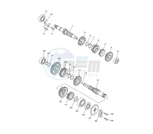 YBR 125 drawing TRANSMISSION