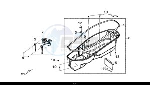 GTS 300I ABS (LN30W9-EU) (L7-M0) drawing LUGGAGE BOX ASSY / GTS 300I ABS (LN30W9-EU) (L7-M0)