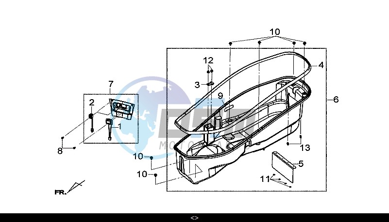 LUGGAGE BOX ASSY / GTS 300I ABS (LN30W9-EU) (L7-M0)