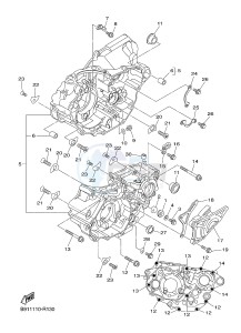 YZ450FX (B912 B913 B914 B914 B915) drawing CRANKCASE