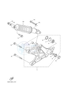 HW151 XENTER 150 (52S3) drawing REAR ARM & SUSPENSION