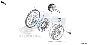 TRX420TM1E TRX420 Europe Direct - (ED) drawing STARTING GEAR