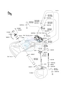 JS 800 A [800 SX-R] (A6F-A9F) A7F drawing FUEL TANK