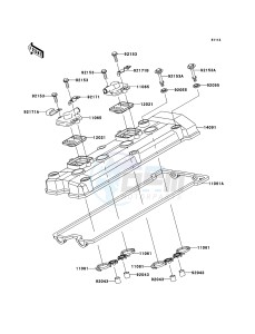 Z750 ZR750J6F FR GB XX (EU ME A(FRICA) drawing Cylinder Head Cover