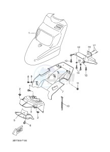 CW50 BOOSTER SPIRIT (5WWW 5WWW) drawing FRONT FENDER