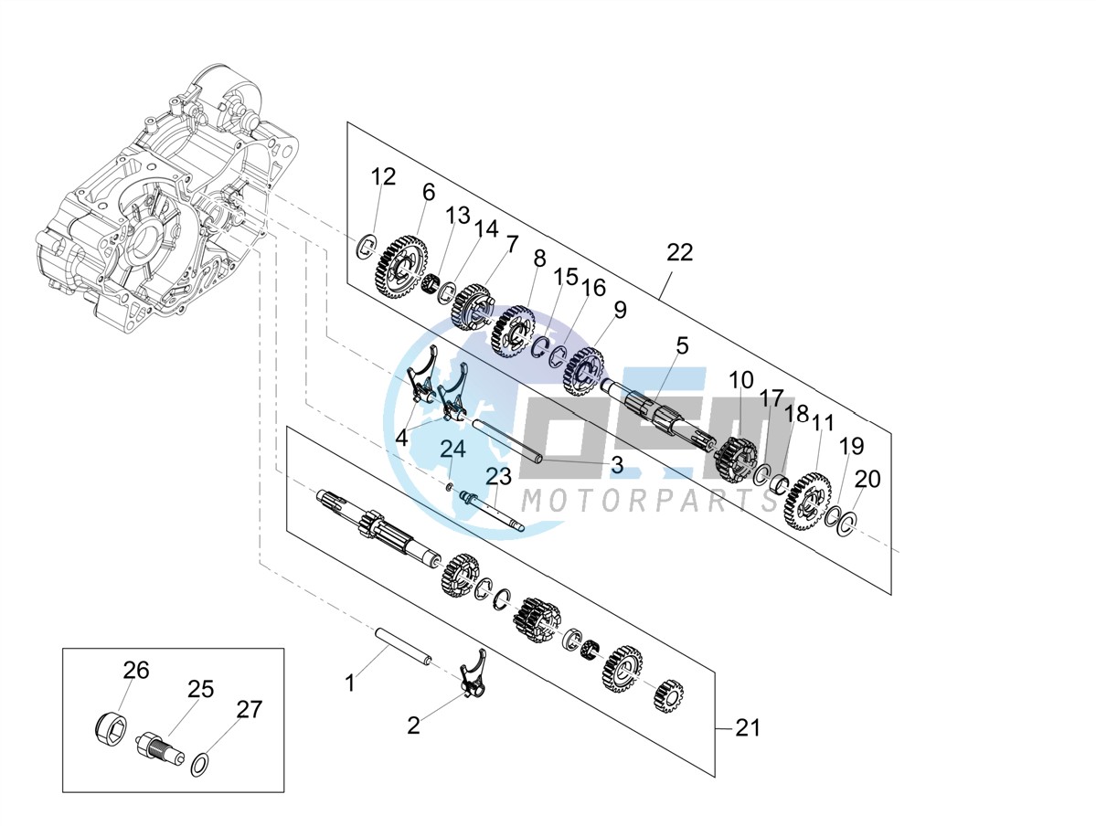 Gear box - Gear assembly