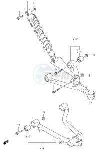 LT-F500F (E3-E28) drawing SUSPENSION ARM (MODEL W X)