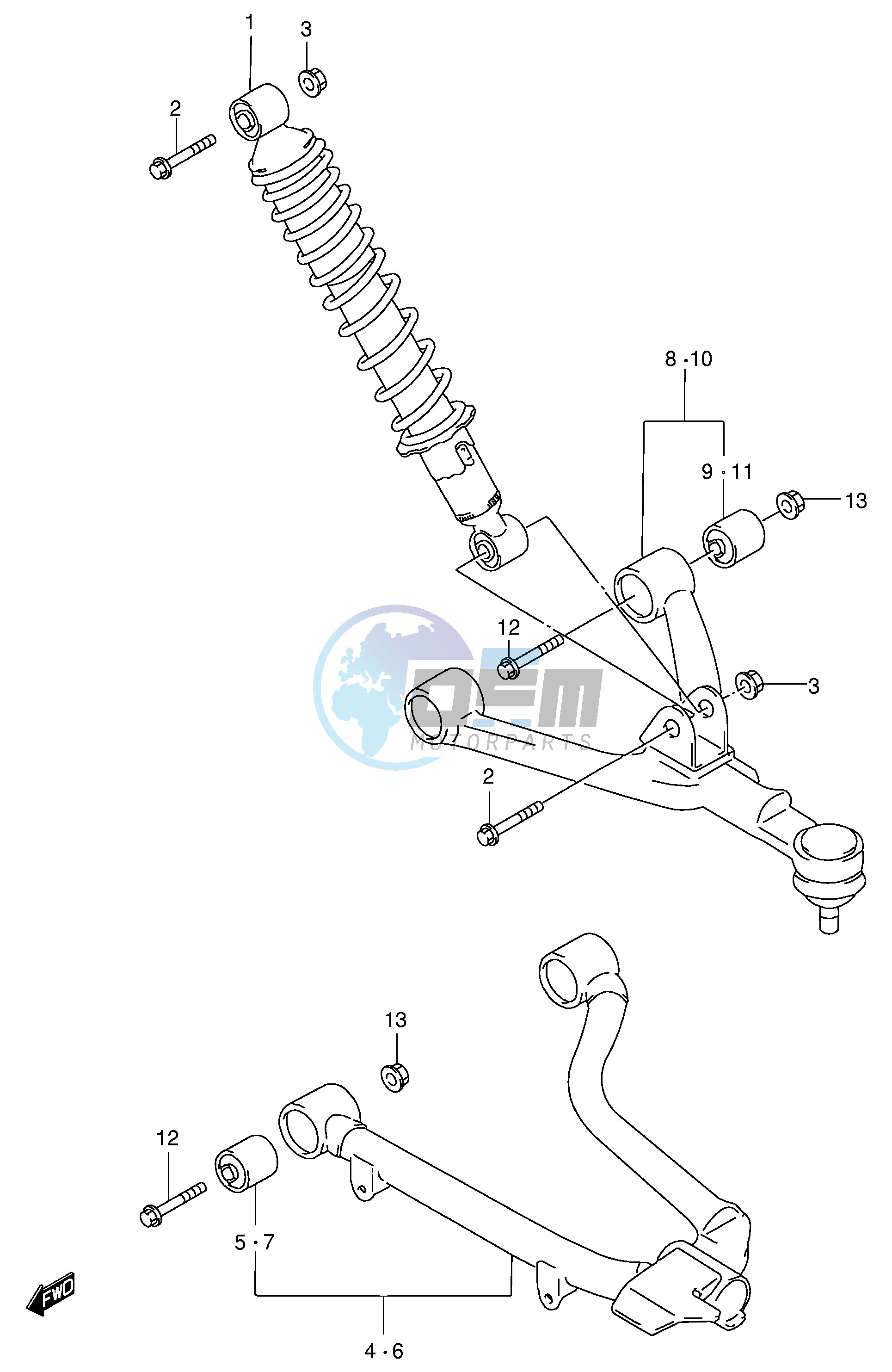 SUSPENSION ARM (MODEL W X)