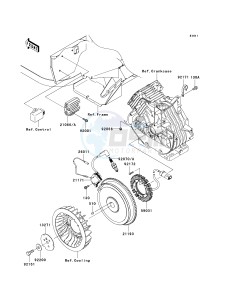 KAF 400 A [MULE 610 4X4] (A6F-AF) A9F drawing GENERATOR_IGNITION COIL