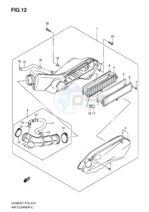 UH200 BURGMAN EU drawing AIR CLEANER