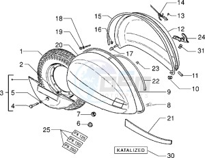 PX 150 E drawing Cowls-wheel