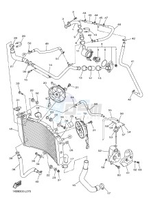 YZF-R1 998 R1 (1KBJ 1KBK) drawing RADIATOR & HOSE