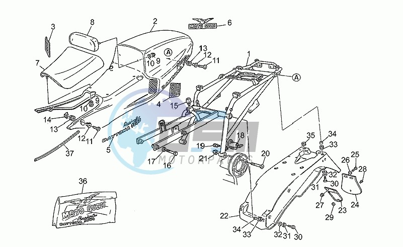 Rear frame