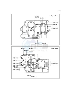 W650 EJ650-C7P GB XX (EU ME A(FRICA) drawing Crankcase Bolt Pattern