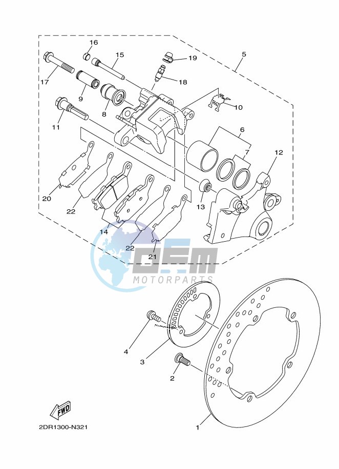 REAR BRAKE CALIPER