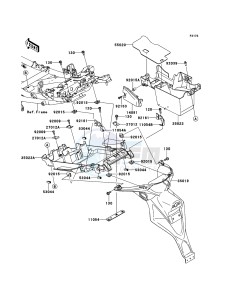 VERSYS KLE650A8F GB XX (EU ME A(FRICA) drawing Rear Fender(s)