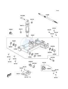 KVF300 KVF300CCF EU drawing Swingarm