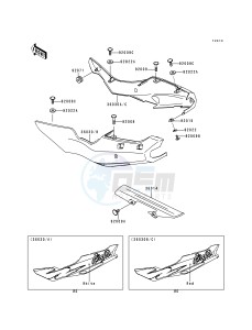 ZX 600 F [NINJA ZX-6R] (F1-F3) [NINJA ZX-6R] drawing SIDE COVERS_CHAIN COVER-- ZX600-F1- -