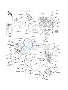 VN 900 C [VULCAN 900 CUSTOM] (7F-9FA) C9FA drawing ENGINE COVER-- S- -