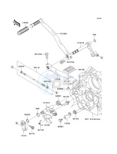 VN 1600 D [VULCAN 1600 NOMAD] (D6F-D8FA) D7F drawing GEAR CHANGE MECHANISM