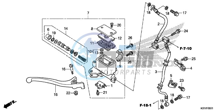 FRONT BRAKE MASTER CYLINDER (ABS)