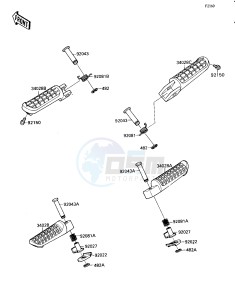 ZX 750 H [NINJA ZX-7] (H2) [NINJA ZX-7] drawing FOOTRESTS