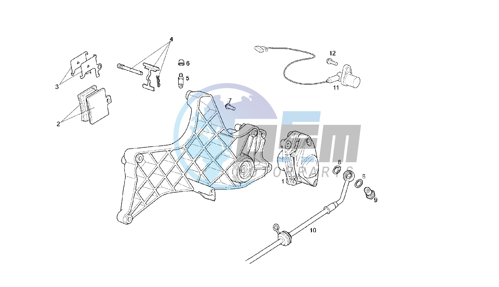 REAR BRAKE CALIPER