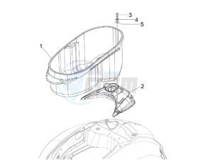 GTV 250 ie USA drawing Helmet housing - Undersaddle