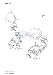 AN400 BURGMAN EU-UK drawing FRONT PANEL BOX