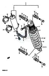 RM250 (G-H) drawing SHOCK ABSORBER (MODEL G)