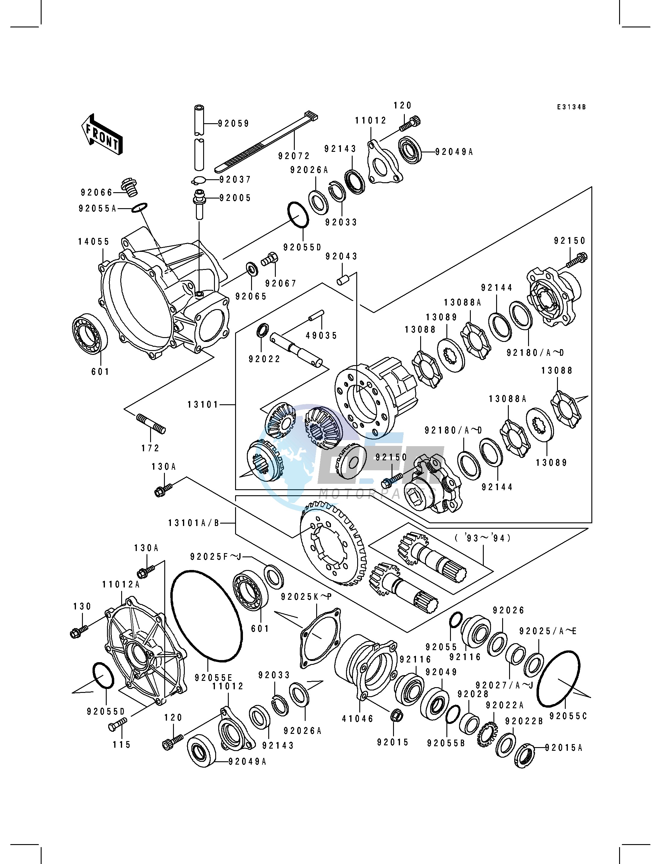 DRIVE SHAFT -- DIFFERENTIAL- -