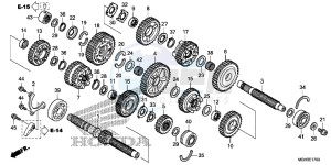 VFR1200XC drawing TRANSMISSION (VFR1200X)