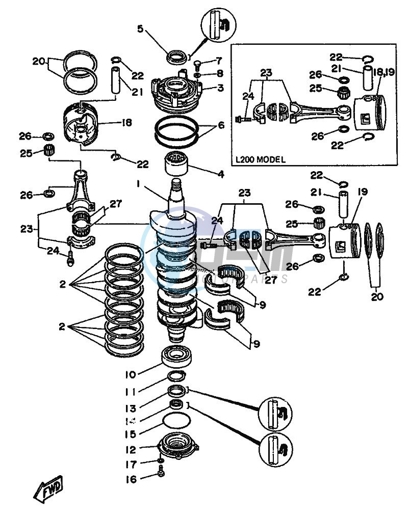 CRANKSHAFT--PISTON