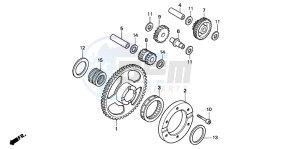 NX650 500 DOMINATOR drawing STARTING CLUTCH