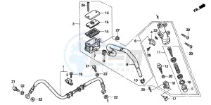 CB1000F drawing REAR BRAKE MASTER CYLINDER