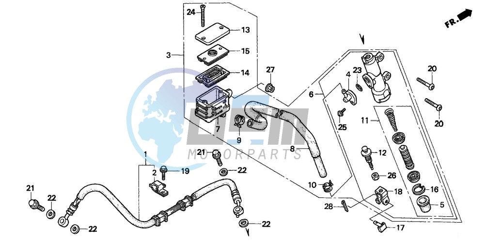 REAR BRAKE MASTER CYLINDER