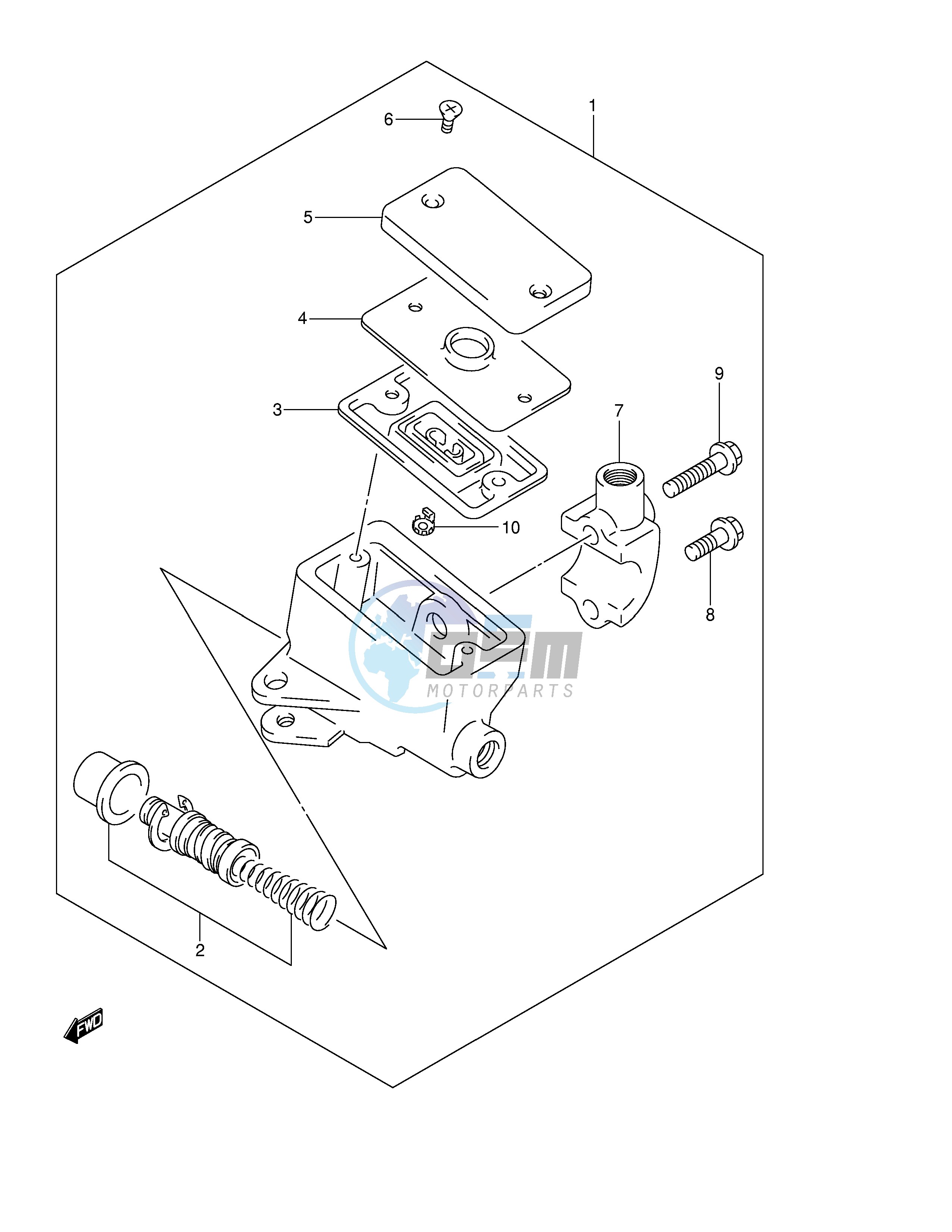 FRONT MASTER CYLINDER (GSF1200K1 K2 K3 K4 ZK4 K5 ZK5)