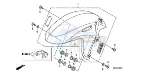 CB600FA Europe Direct - (ED) drawing FRONT FENDER