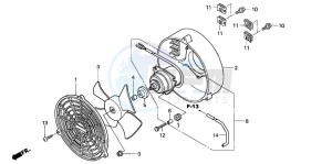 TRX350TM FOURTRAX drawing COOLING FAN