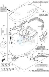 DF 300AP drawing Engine Cover