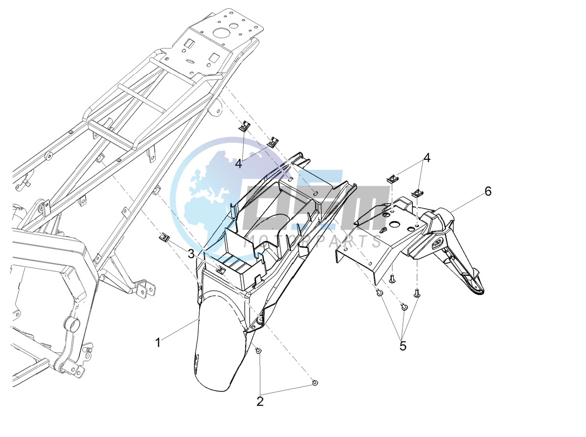 Rear mudguard