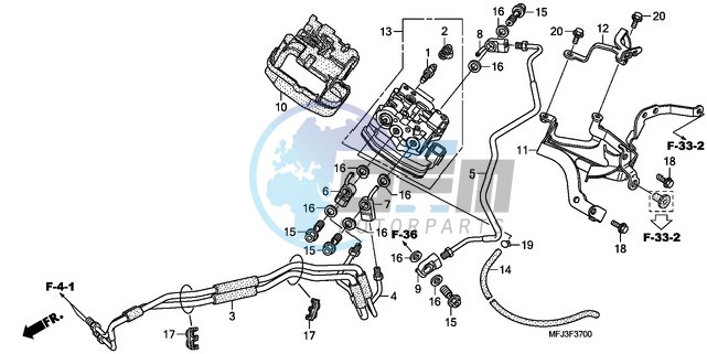 FRONT VALVE UNIT (CBR600RA)