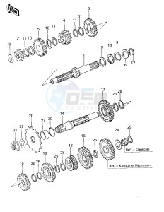 KL 250 A [KLR250] (A3-A4) [KLR250] drawing TRANSMISSION -- 80-81 KL250-A3_A4- -