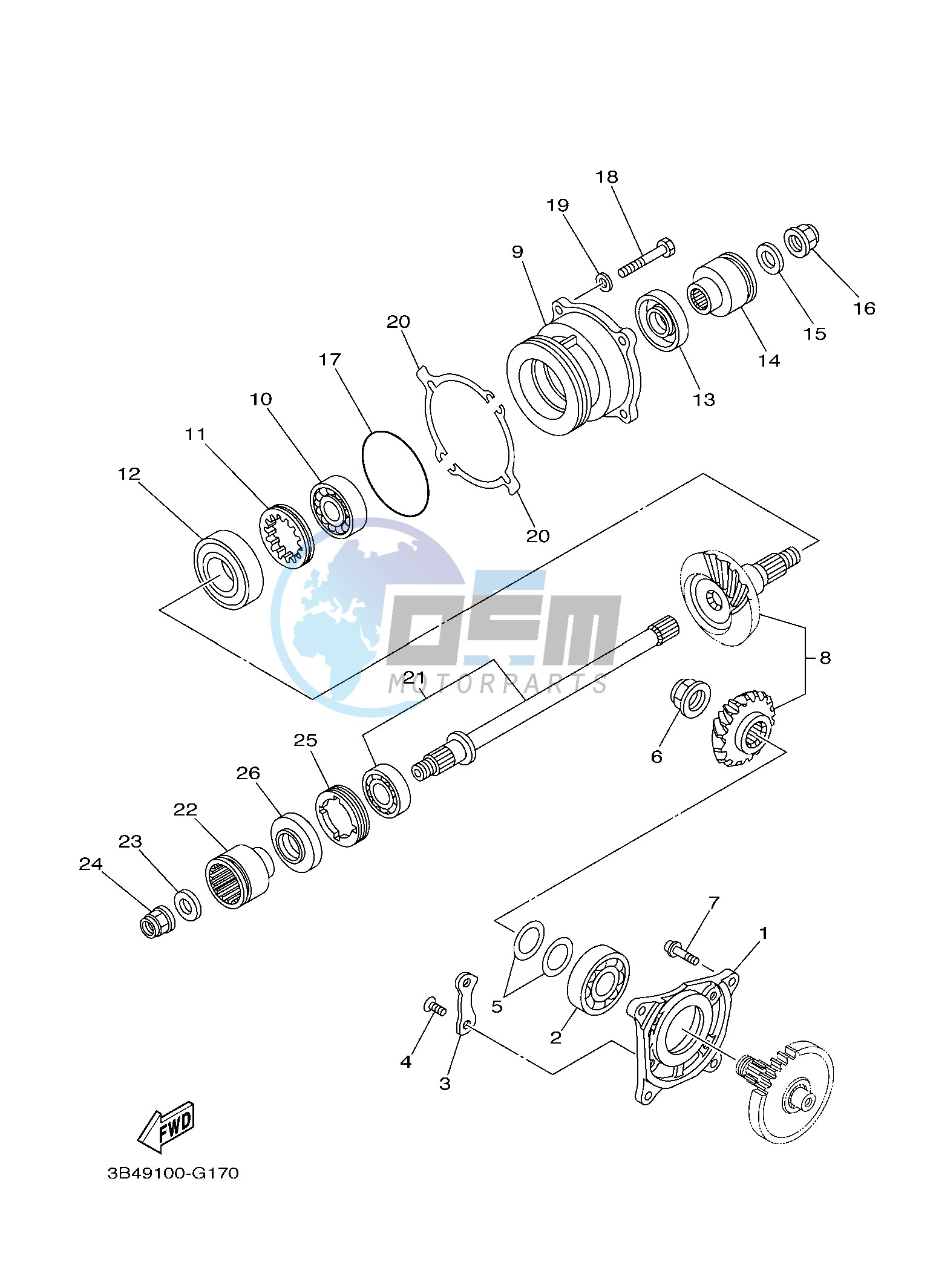 MIDDLE DRIVE GEAR