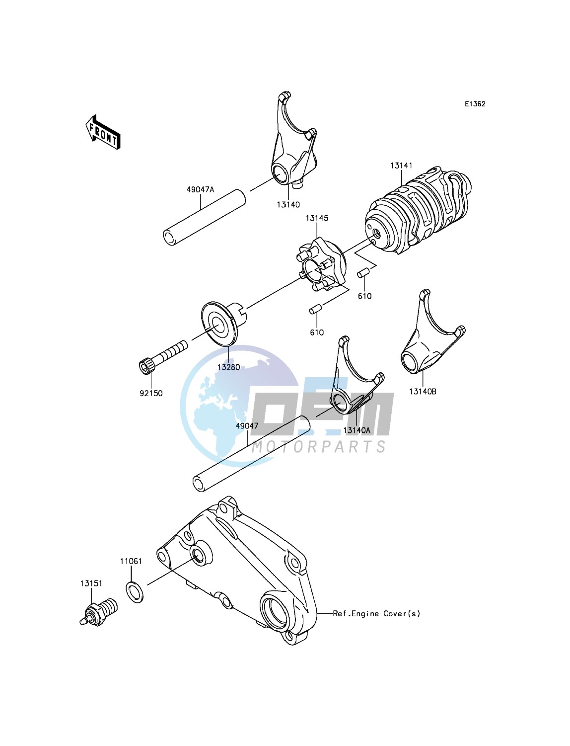 Gear Change Drum/Shift Fork(s)