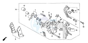 NSS250EX FORZA EX drawing FRONT BRAKE CALIPER