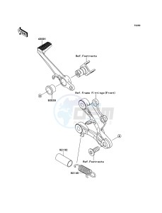 NINJA ZX-6R ZX600RDF FR GB XX (EU ME A(FRICA) drawing Brake Pedal