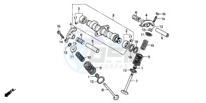 CB250 TWO FIFTY drawing CAMSHAFT/VALVE